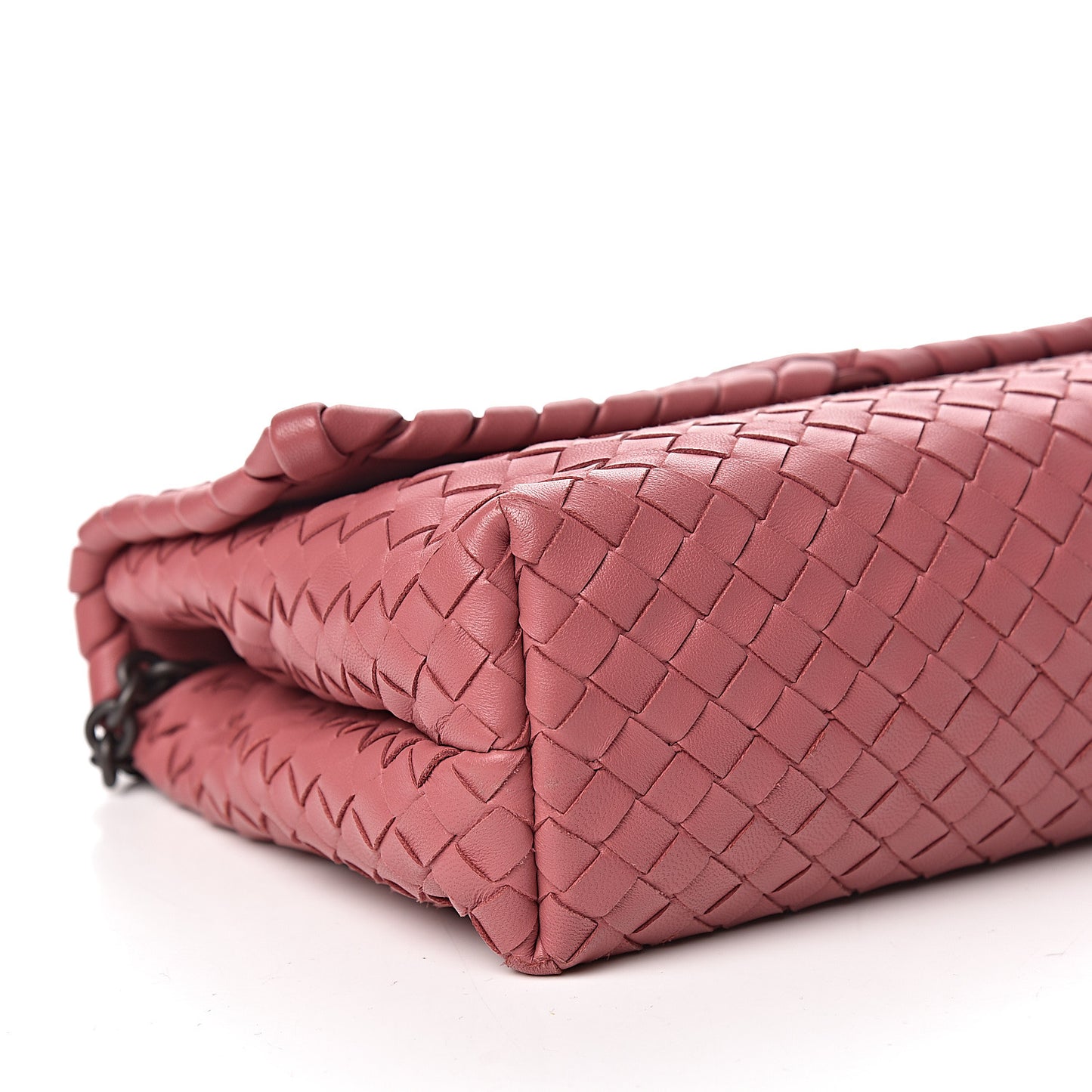 Nappa Intrecciato Small Olimpia Shoulder Bag Rose Pink