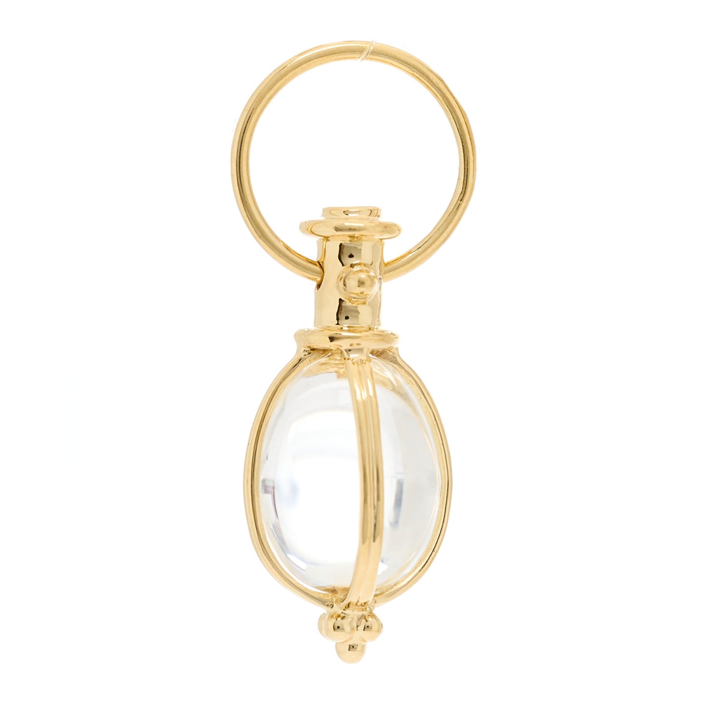 18K Yellow Gold Rock Crystal XS Amulet Pendant