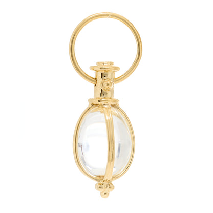 Temple St. Clair 18K Yellow Gold Rock Crystal XS Amulet Pendant 1 of 5