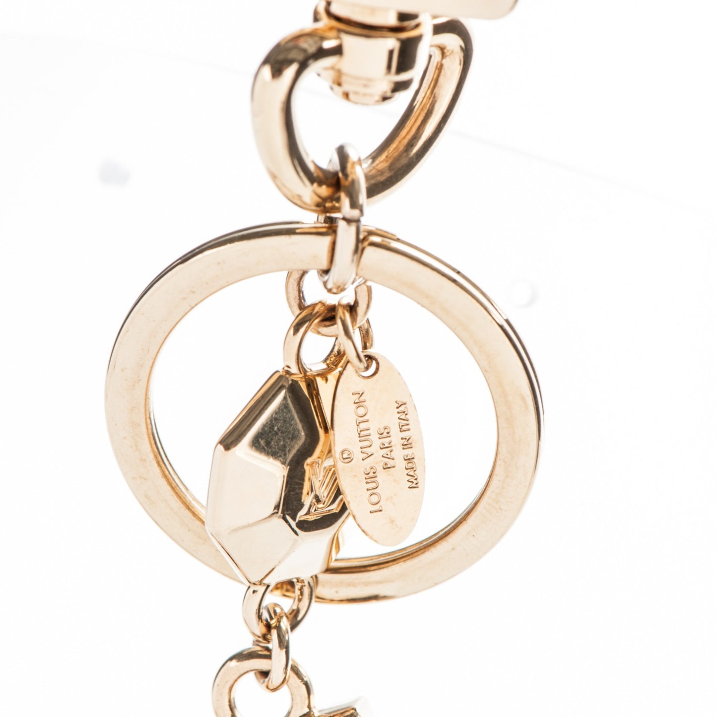 LV Facettes Bag Charm Key Holder Gold