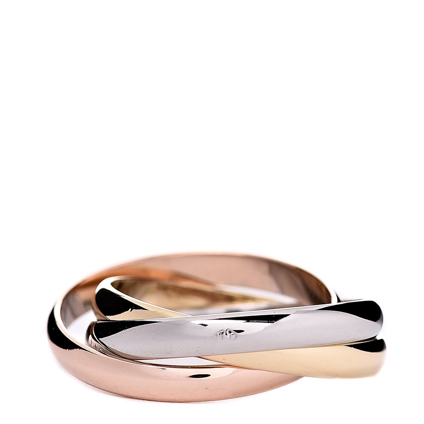 18K Pink Yellow White Gold Small Trinity Ring 51 5.75