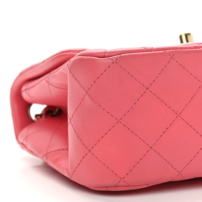 Chanel Lambskin Quilted Mini Square Flap Pink 8 of 15
