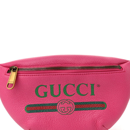 Gucci Grained Calfskin Small Logo Belt Bag Box Pink Green 8 of 10