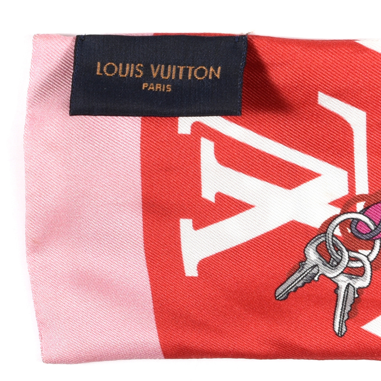 Louis Vuitton Silk Monogram Giant Confidential Bandeau Red 3 of 5