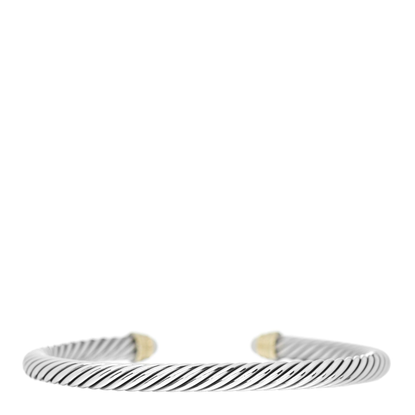 Sterling Silver 14K Yellow Gold Pearl 5mm Cable Classics Petite Color Bracelet