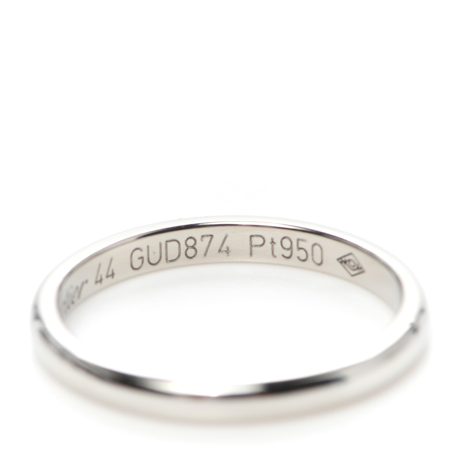 Cartier Platinum 2mm 1895 Wedding Band Ring 44 3 5 of 6