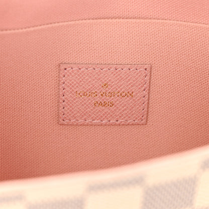 Louis Vuitton Damier Azur Pochette Felicie Chain Wallet Rose Ballerine 7 of 10
