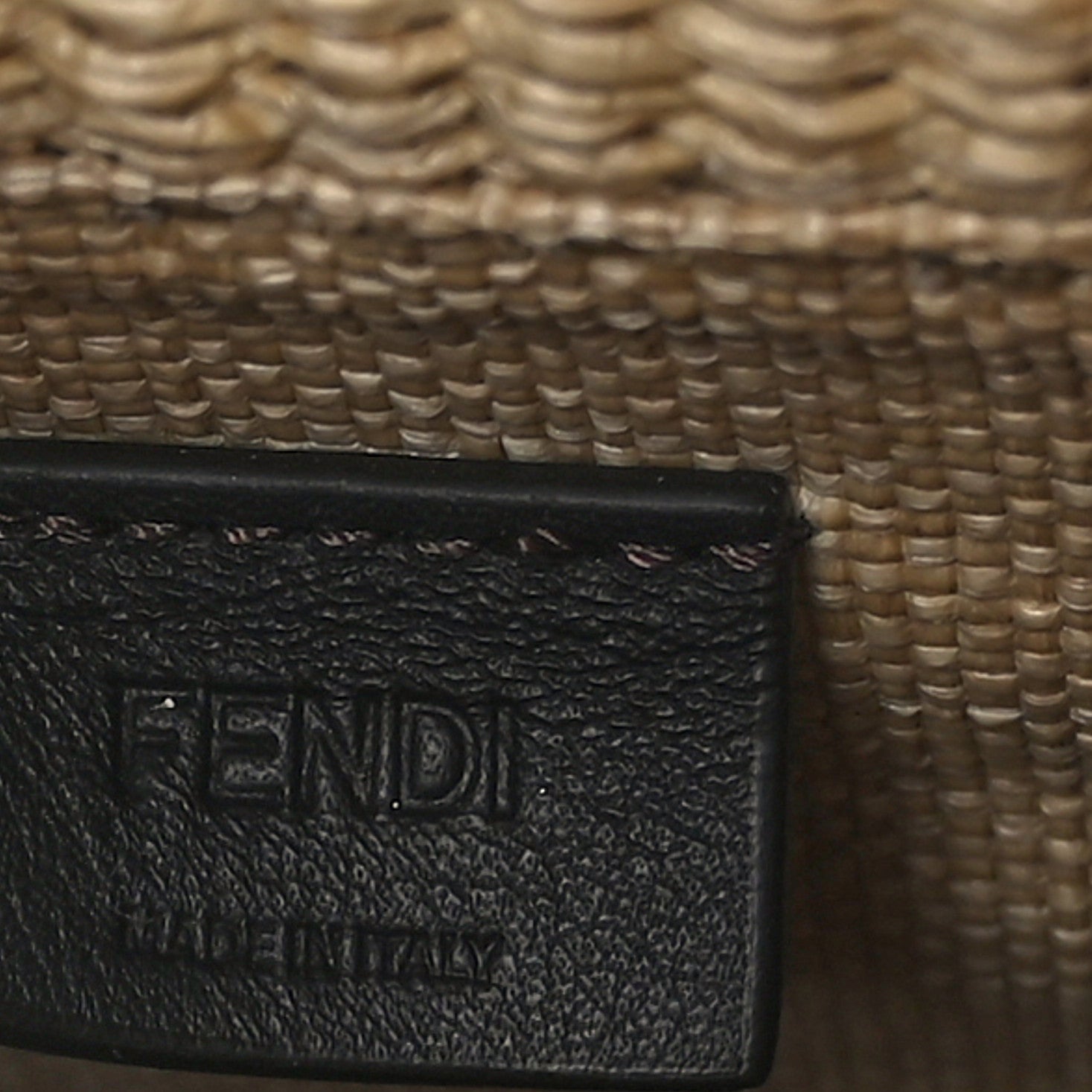 Fendi Paglia Chicco Riso Vitello King Plexiglass Logo Embroidered Mini Sunshine Shopper Alchemy Brandy 6 of 9
