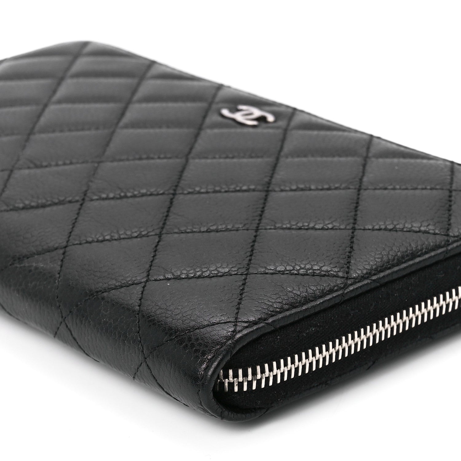 Chanel Caviar Quilted Large Zip Around Organizer Wallet Black 13 of 14