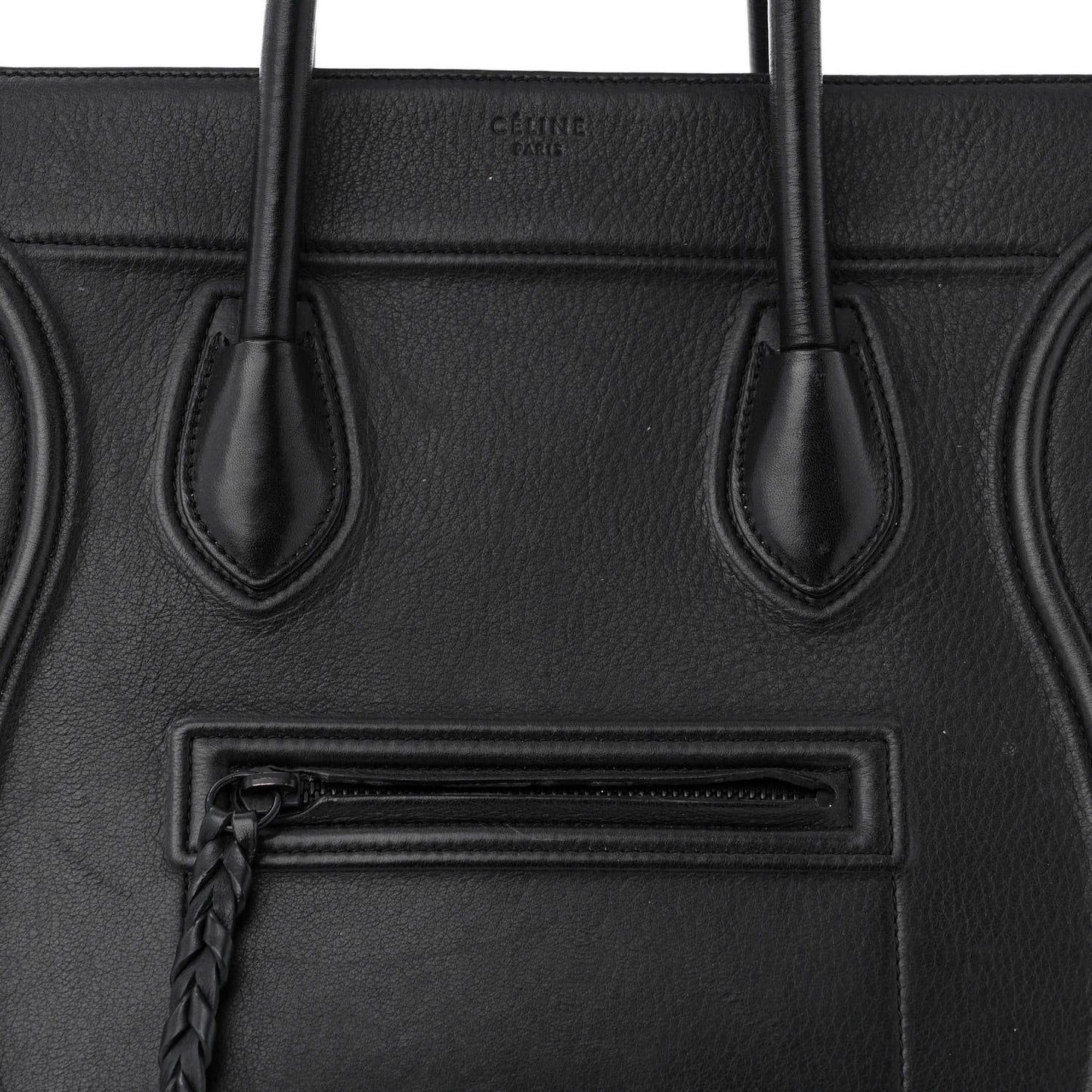 Supple Calfskin Medium Phantom Luggage Black