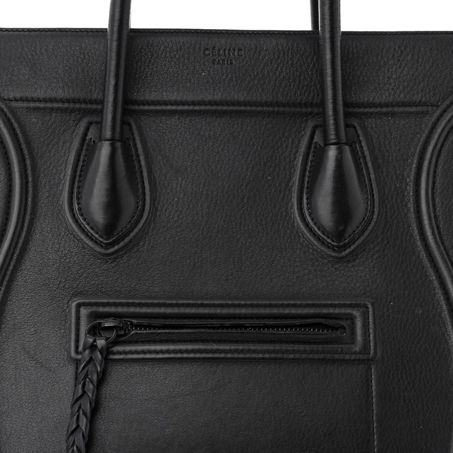 Celine Supple Calfskin Medium Phantom Luggage Black 9 of 19