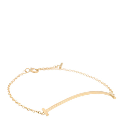 Tiffany 18K Yellow Gold T Smile Bracelet 1 of 3