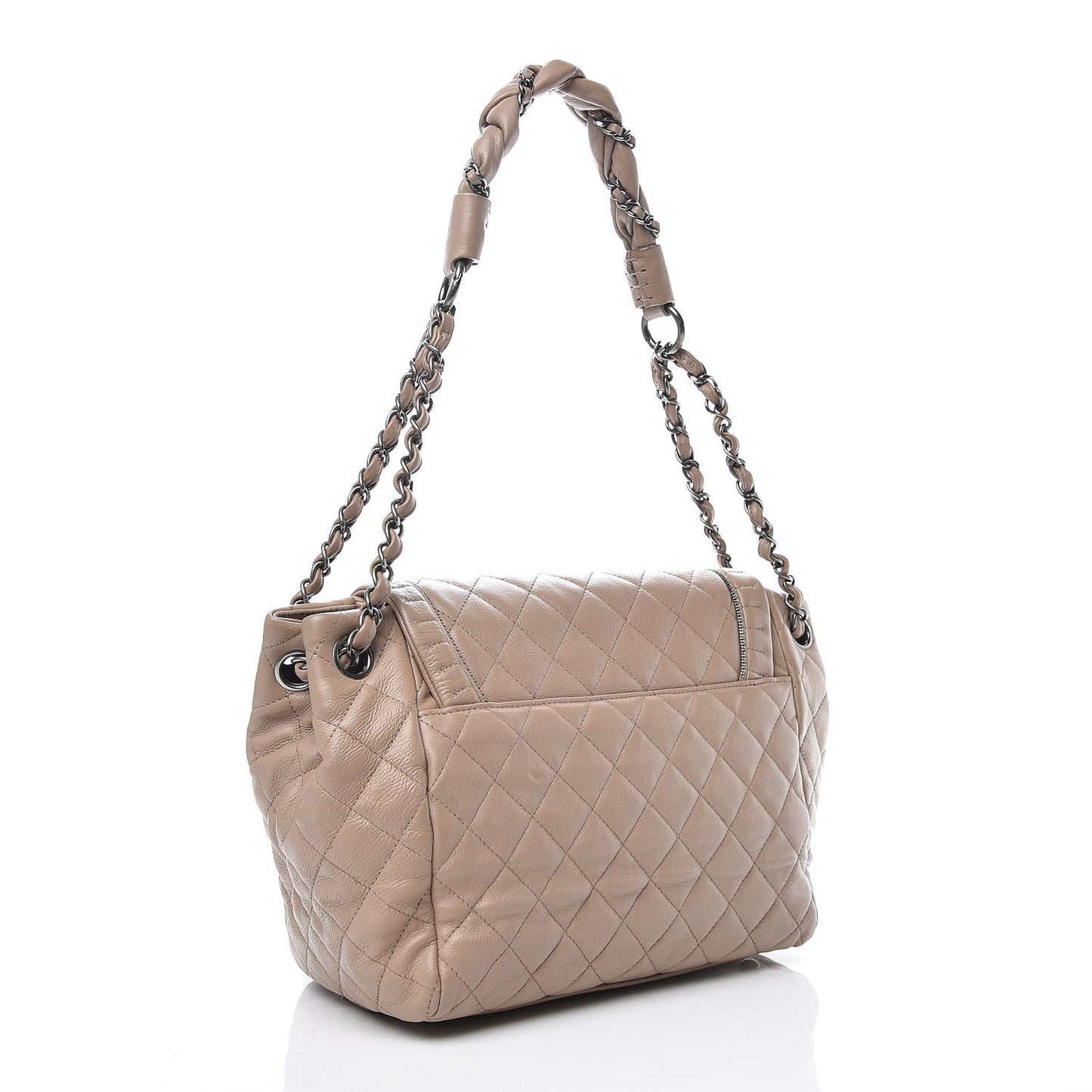 Calfskin Quilted Istanbul Accordion Flap Beige