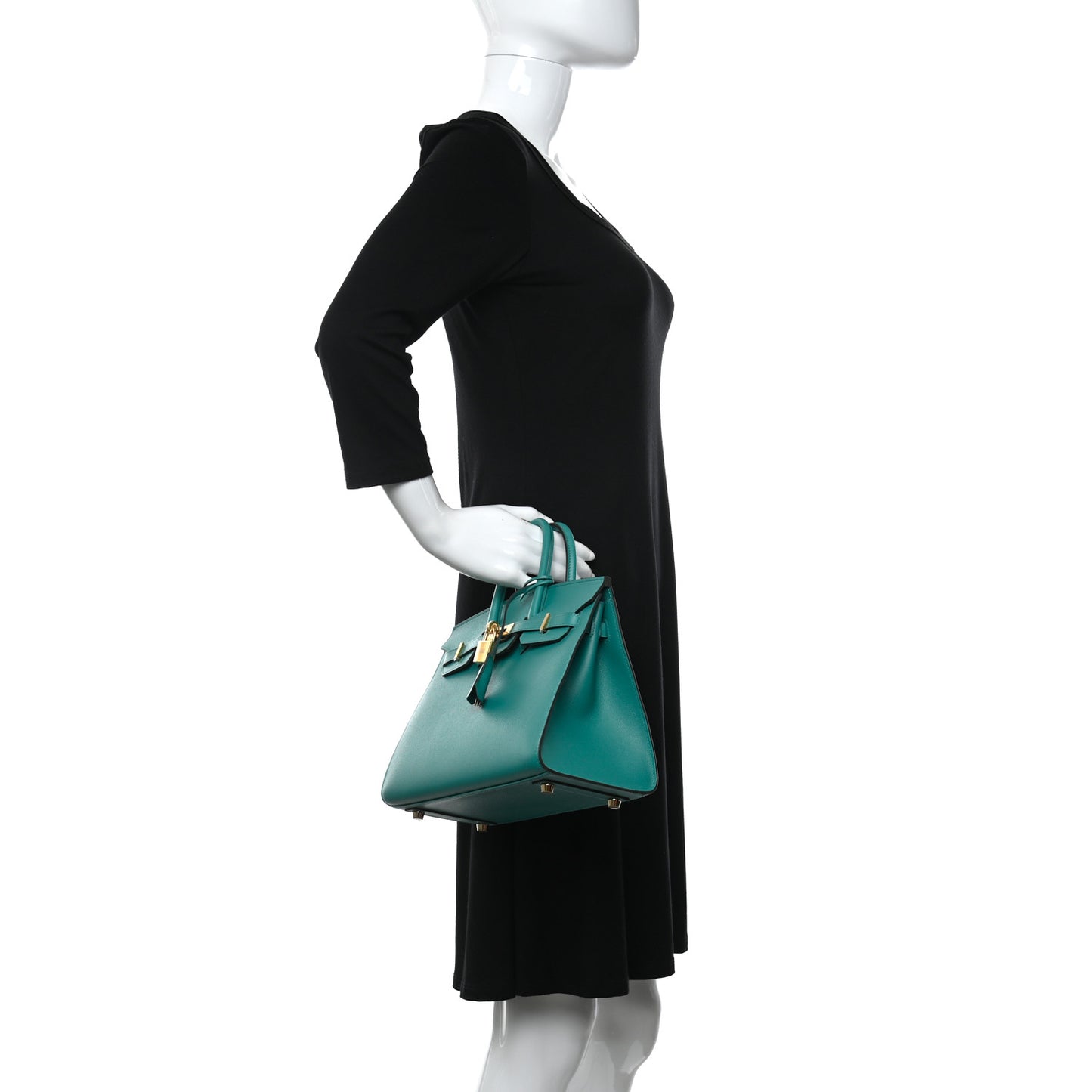 Epsom Birkin Sellier 25 Bleu Paon