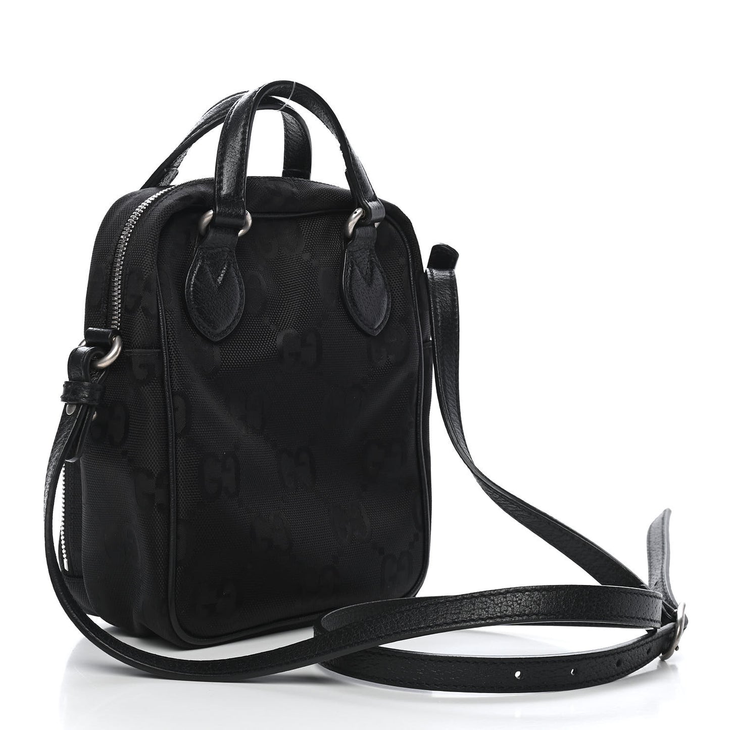 Econyl Nylon Monogram Off The Grid Shoulder Bag Black