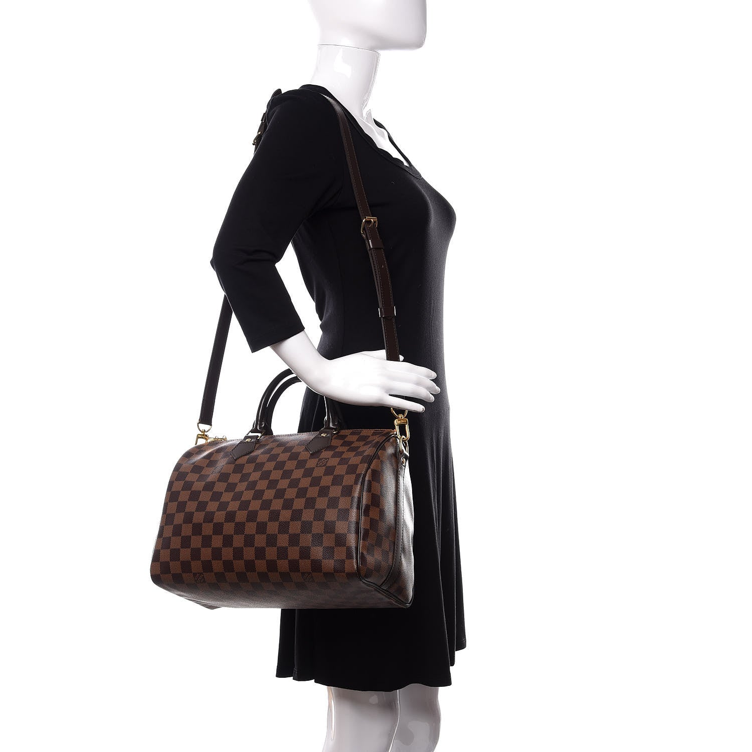 Louis Vuitton Damier Ebene Speedy Bandouliere 30 2 of 12