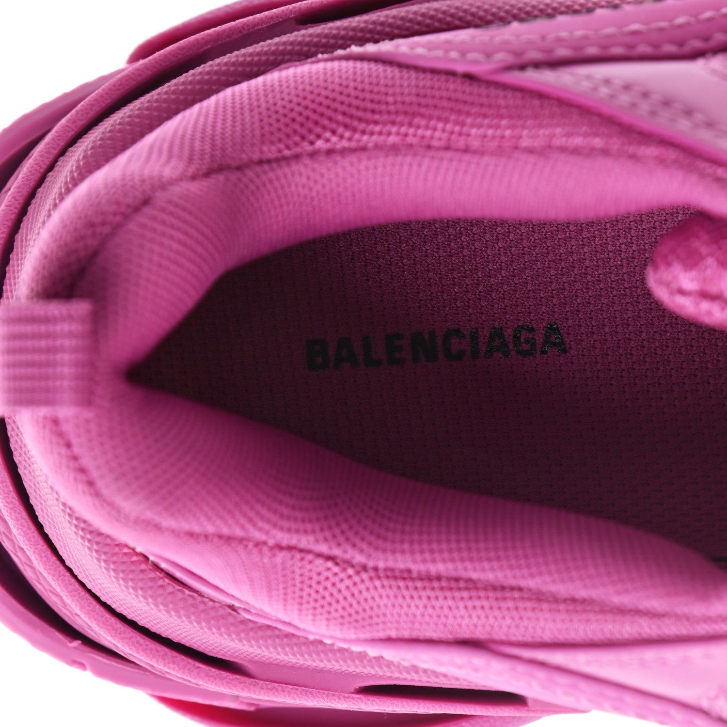 Balenciaga Fabric Mesh Womens Triple S Sneakers 38 Fluo Pink 7 of 8