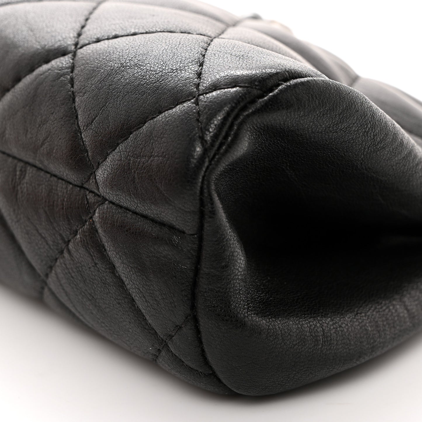 Lambskin Quilted Leo Lion Clutch Black