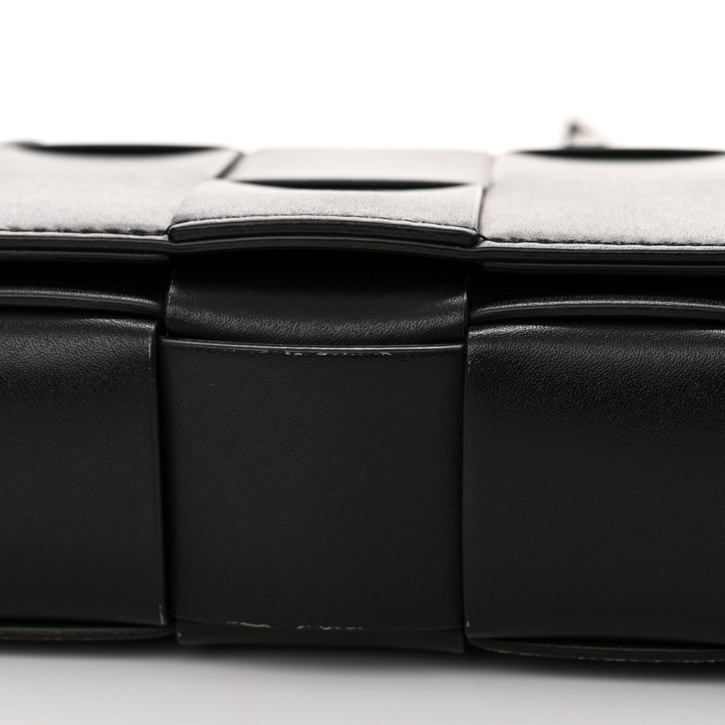 Lambskin Maxi Intrecciato Cassette Crossbody Bag Black