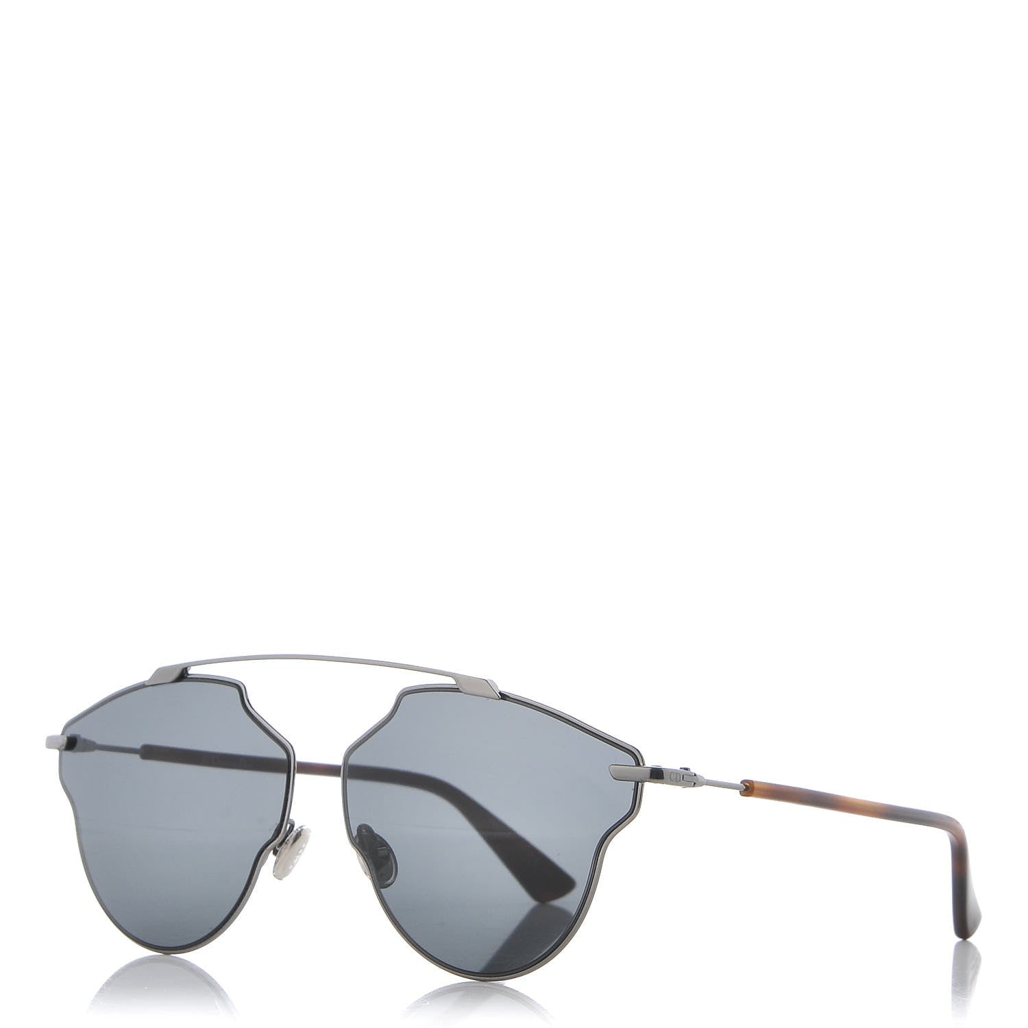 Christian Dior So Real Pop Sunglasses Dark Ruthenium Grey Havana 1 of 9