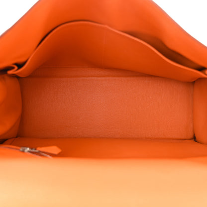 Hermes Taurillon Clemence Kelly Retourne 35 Orange 5 of 12