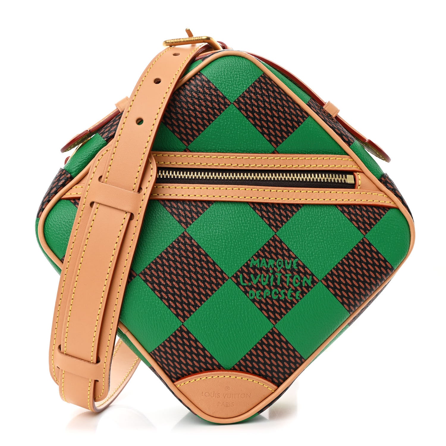 Louis Vuitton Damier Pop Chess Messenger Green 1 of 10