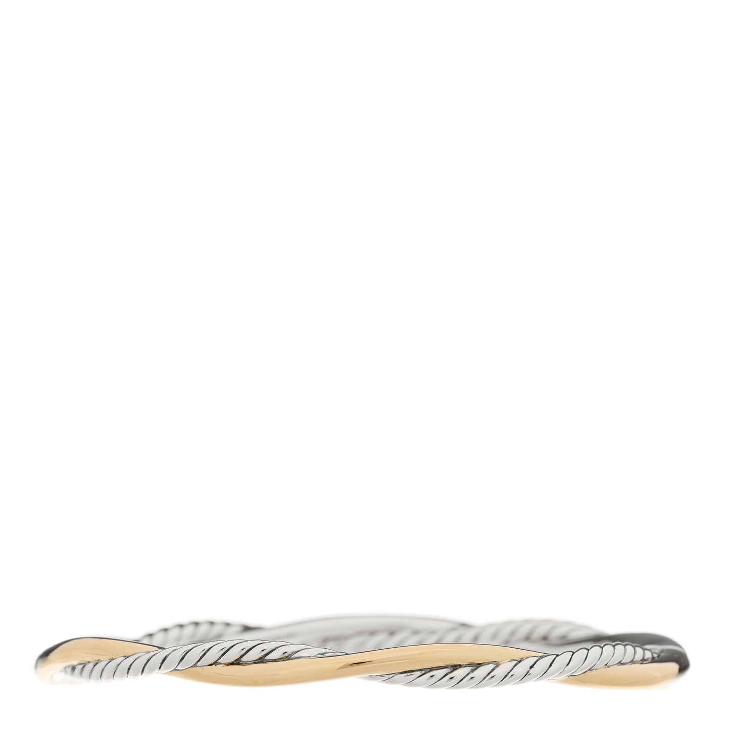 Sterling Silver 14K Yellow Gold 4.4mm Petite Infinity Bracelet