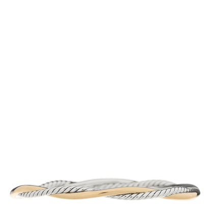 David Yurman Sterling Silver 14K Yellow Gold 4.4mm Petite Infinity Bracelet 1 of 3