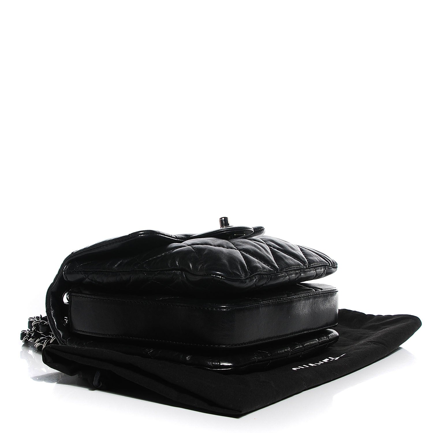 Chanel Lambskin Quilted Mini Chanel 3 Flap Black 4 of 8