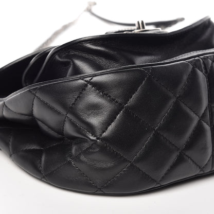 Chanel Lambskin Quilted Messenger Flap Black 5 of 11