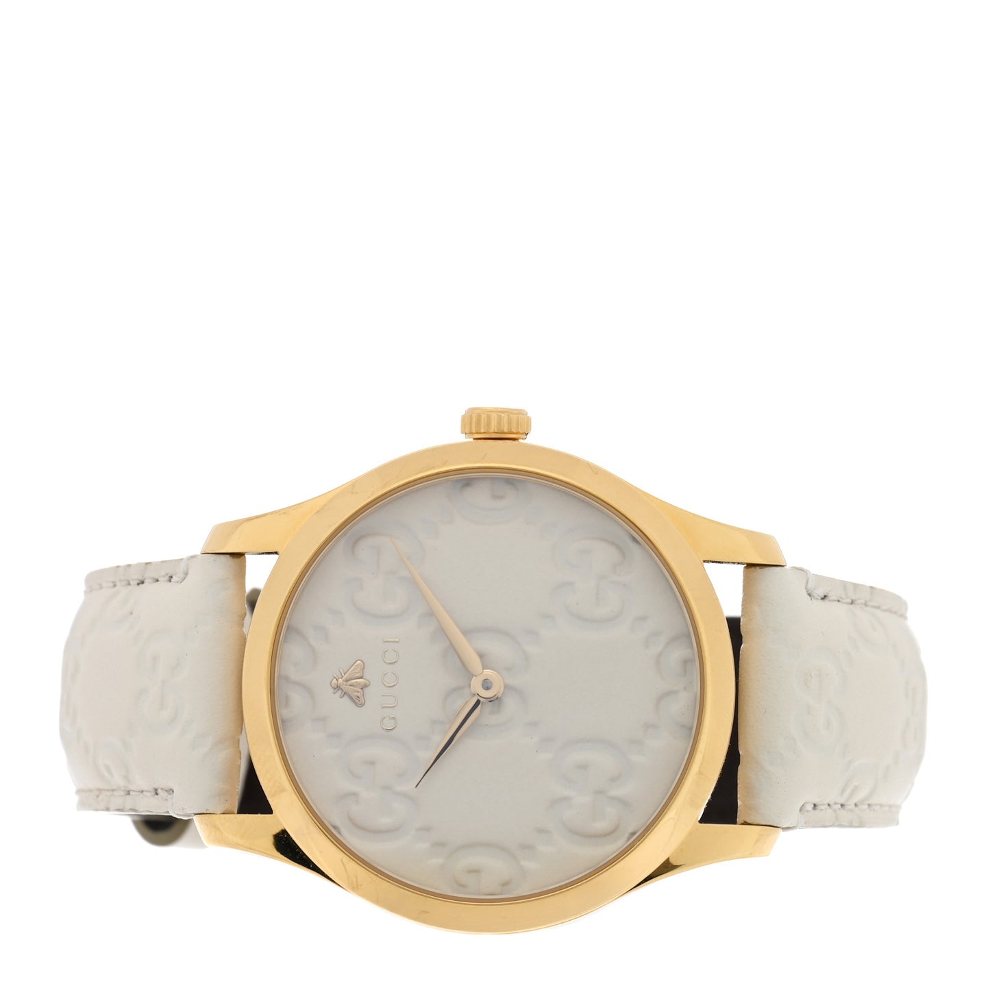 Stainless Steel Calfskin 38mm G-Timeless Quartz Watch White