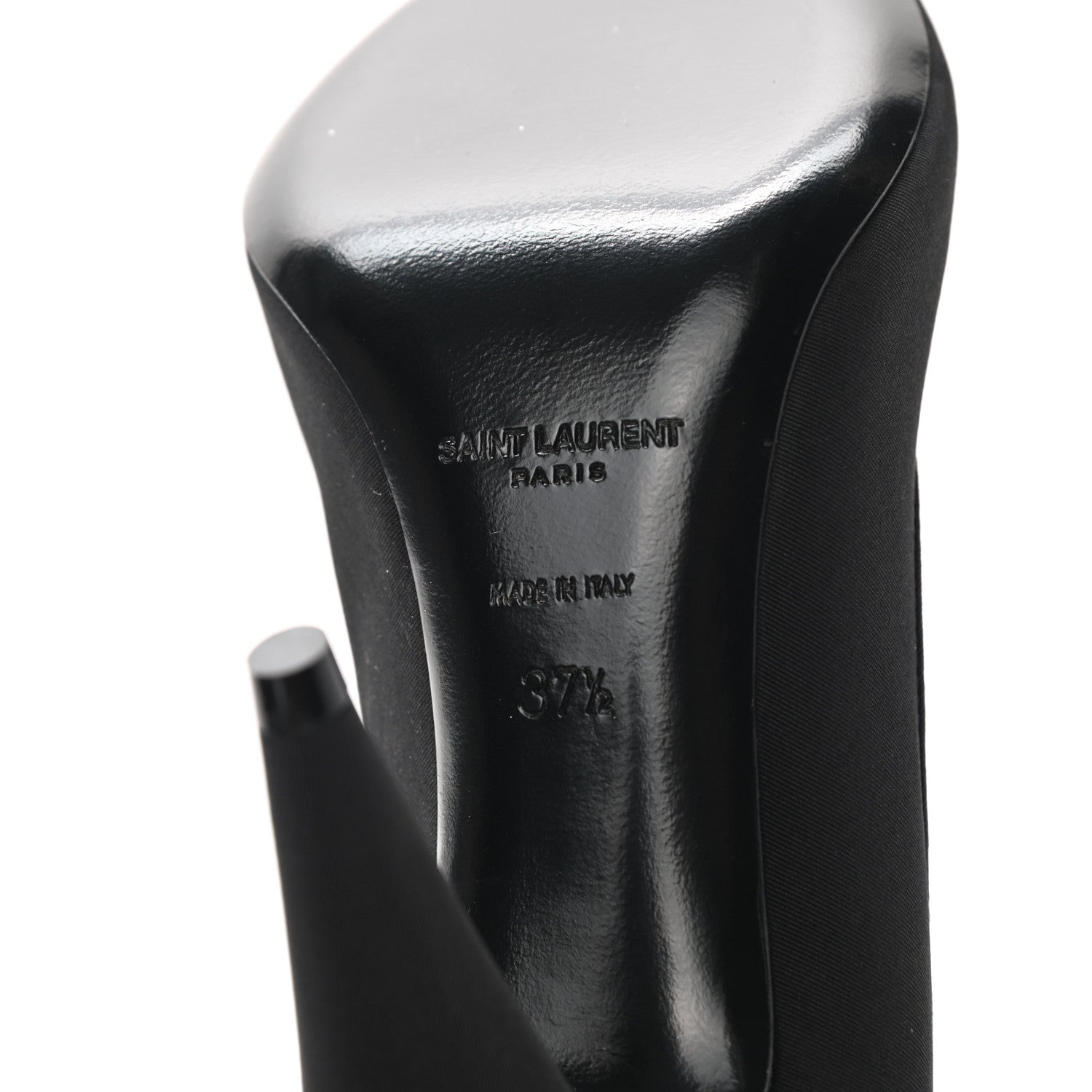 Saint Laurent Crystal Embellished Faille Paris 95 Pumps 37.5 Black 6 of 9
