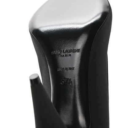 Saint Laurent Crystal Embellished Faille Paris 95 Pumps 37.5 Black 6 of 9