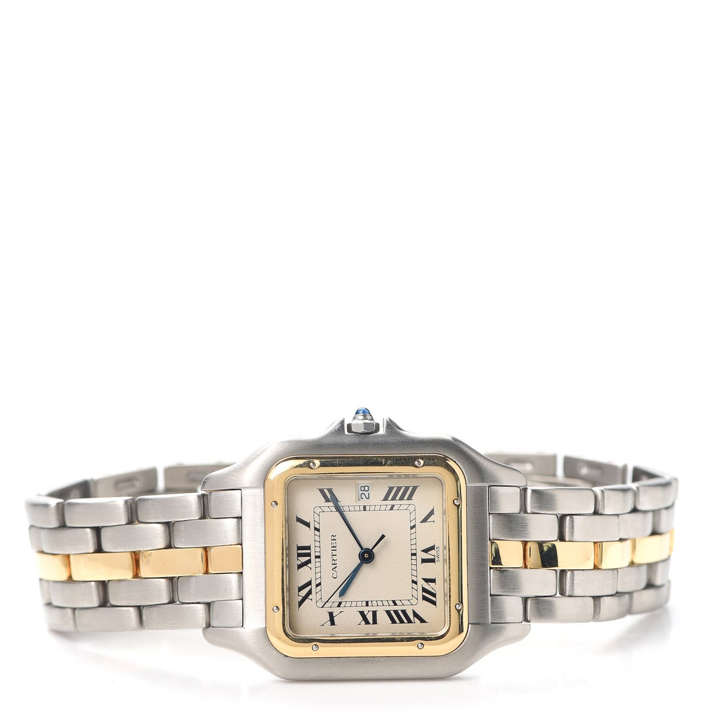 Stainless Steel 18K Yellow Gold 29mm Panthere Quartz Watch