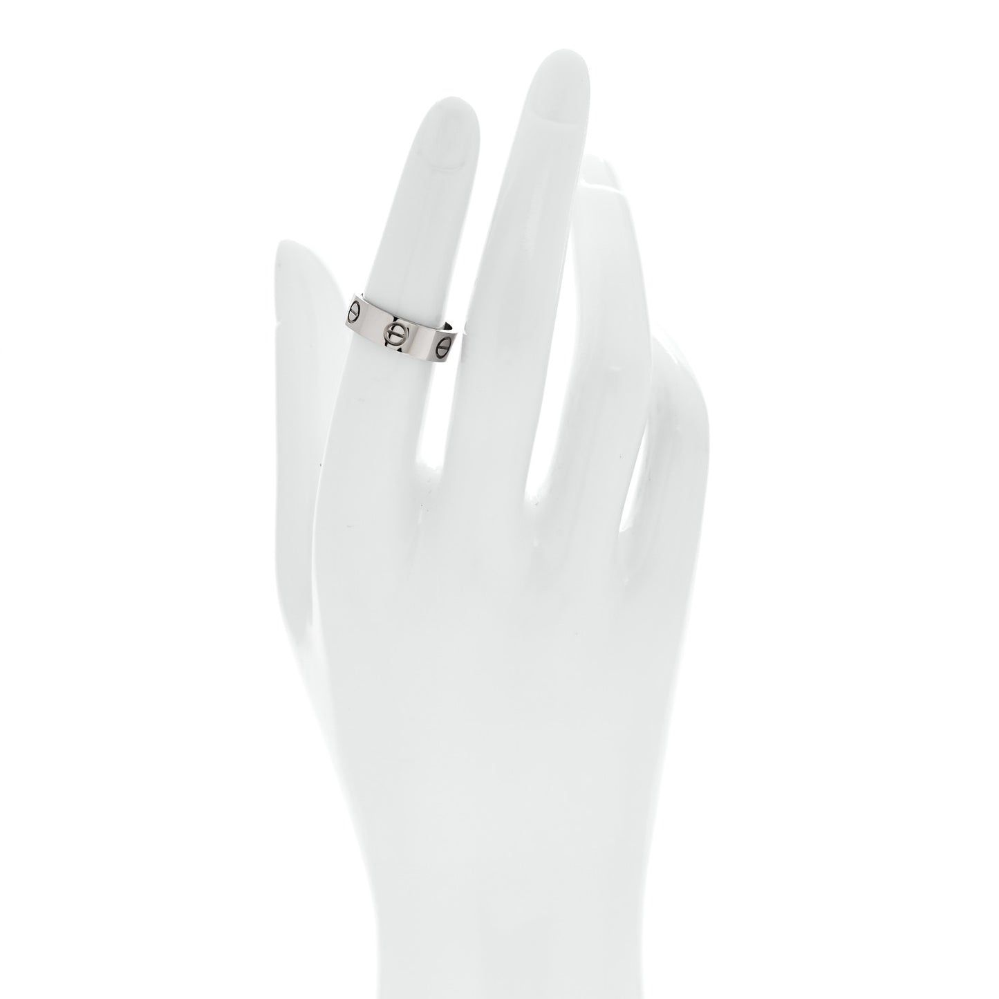 18K White Gold 5.5mm LOVE Ring 51 5.75