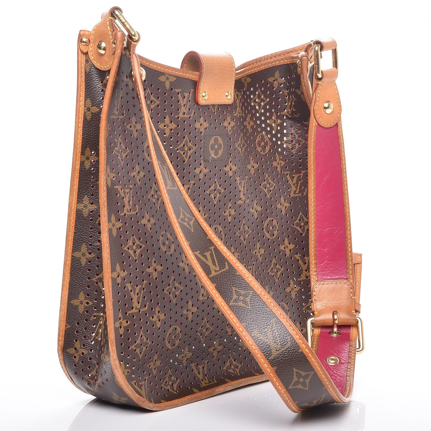 Monogram Perforated Musette Fuchsia