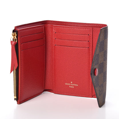 Louis Vuitton Damier Ebene Victorine Wallet Red 6 of 7