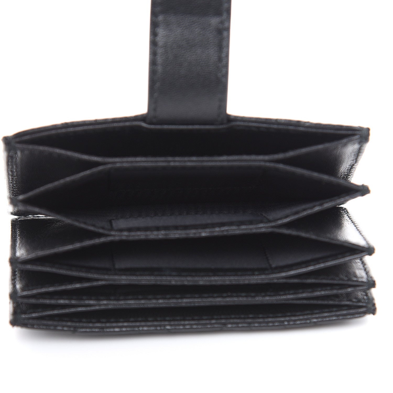 Christian Dior Lambskin Cannage Lucky Badges Lady Dior 5-Gusset Card Holder Black 5 of 8