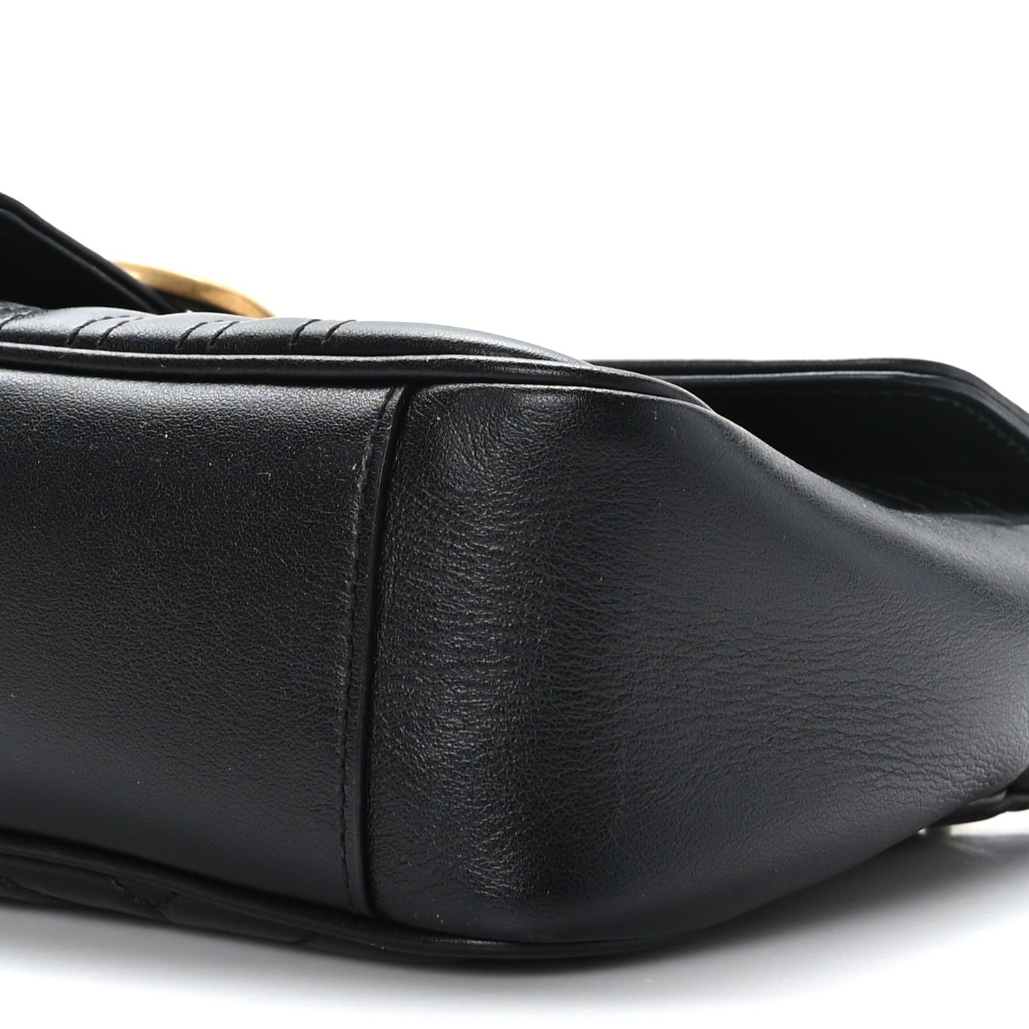 Calfskin Matelasse Small GG Marmont Shoulder Bag Black