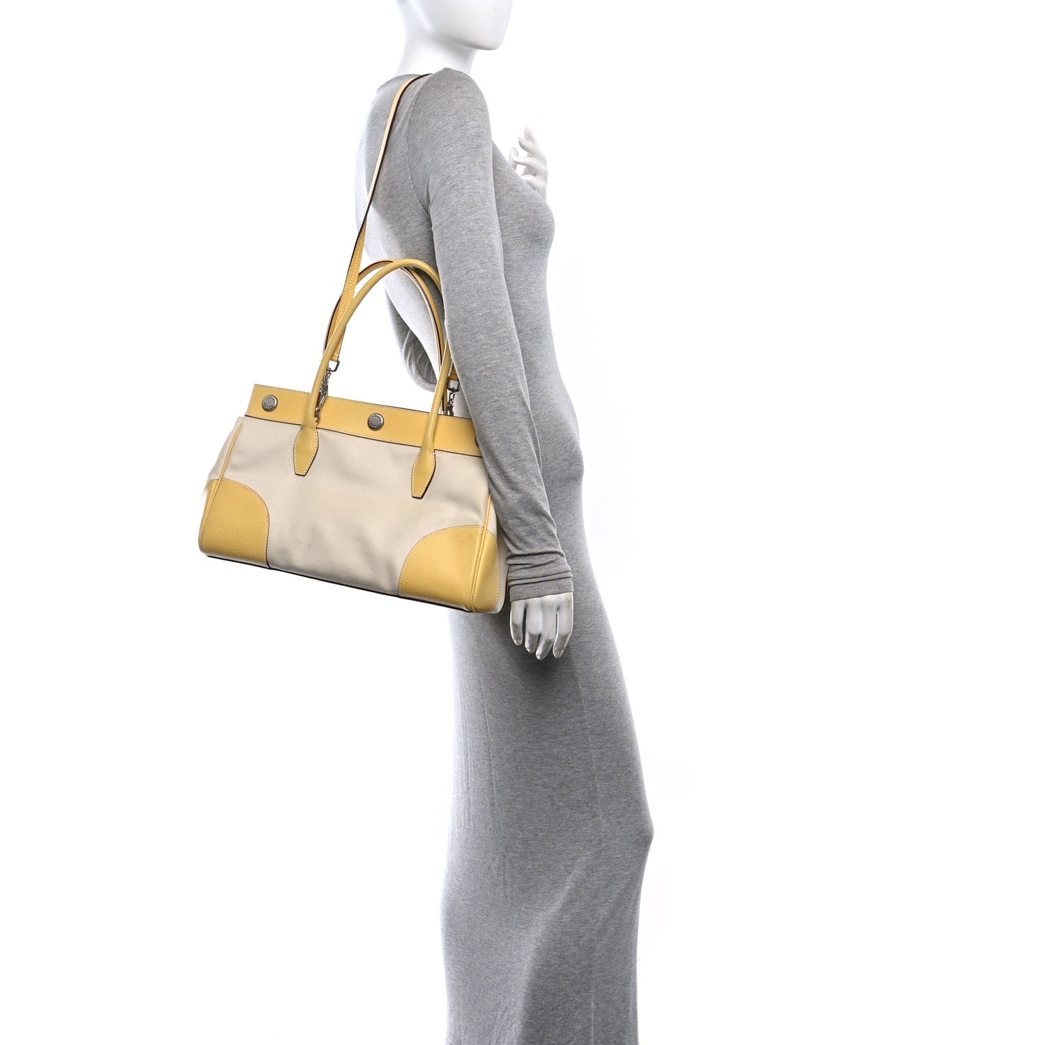 Prada Canapa Cinghiale Cuir Tote Grezzo Crema 2 of 12