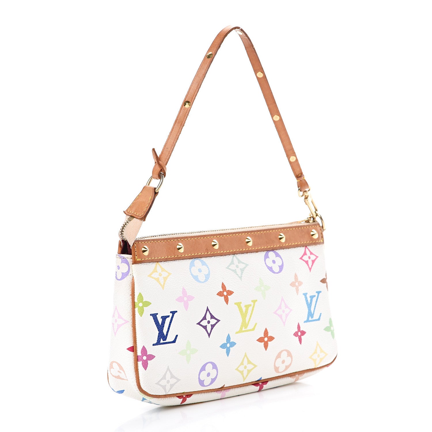 Louis Vuitton Monogram Multicolor Pochette Accessories White 2 of 13