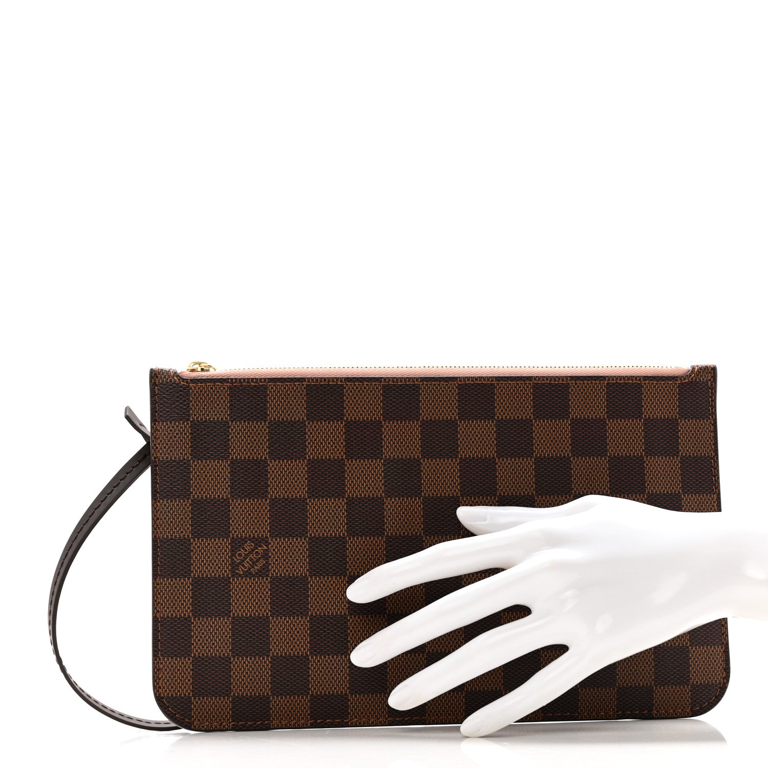 Louis Vuitton Damier Ebene Neverfull MM GM Pochette Rose Ballerine 2 of 6