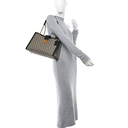 Gucci GG Supreme Monogram Medium Padlock Tote Black 2 of 9