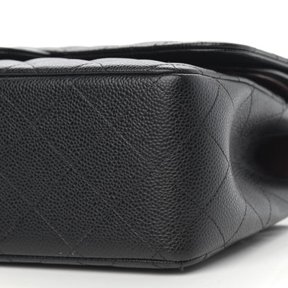 Chanel Caviar Quilted Jumbo Double Flap Black 10 of 11