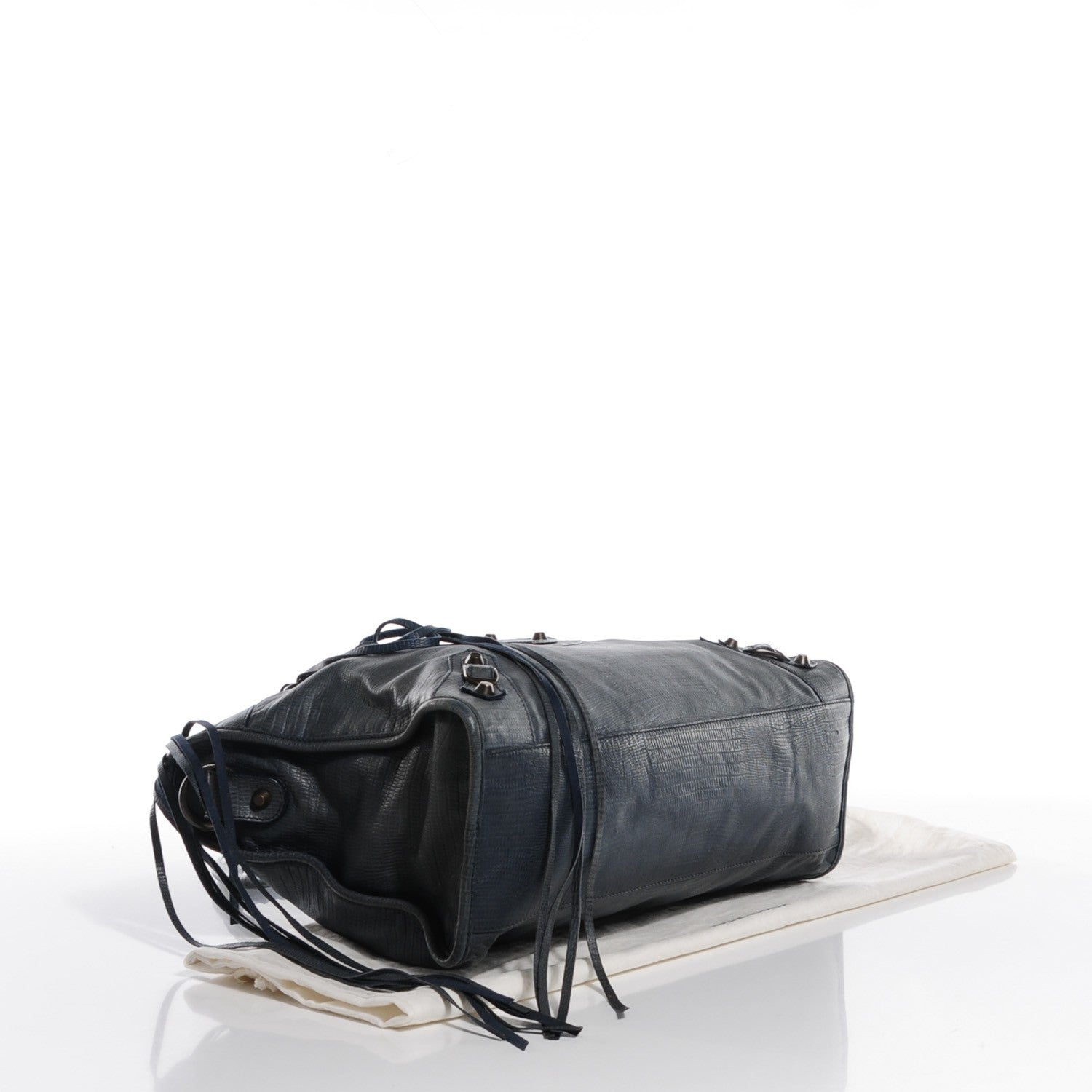 Balenciaga Agneau Classic Hardware Lizard Embossed City Dark Night 4 of 13