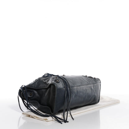 Balenciaga Agneau Classic Hardware Lizard Embossed City Dark Night 4 of 13