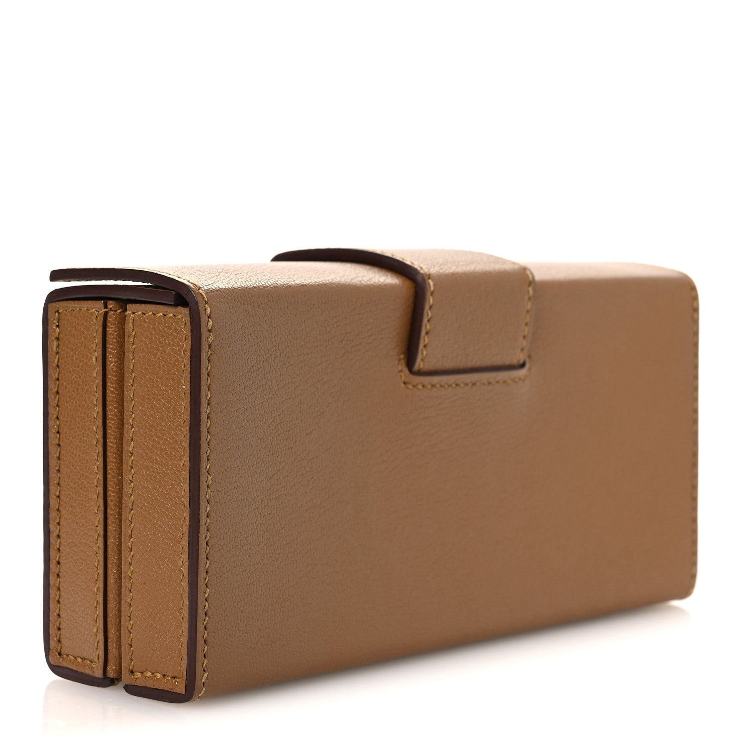 Hermes Chevre Chamkila Neo Medor Clutch Bronze Dore 3 of 13