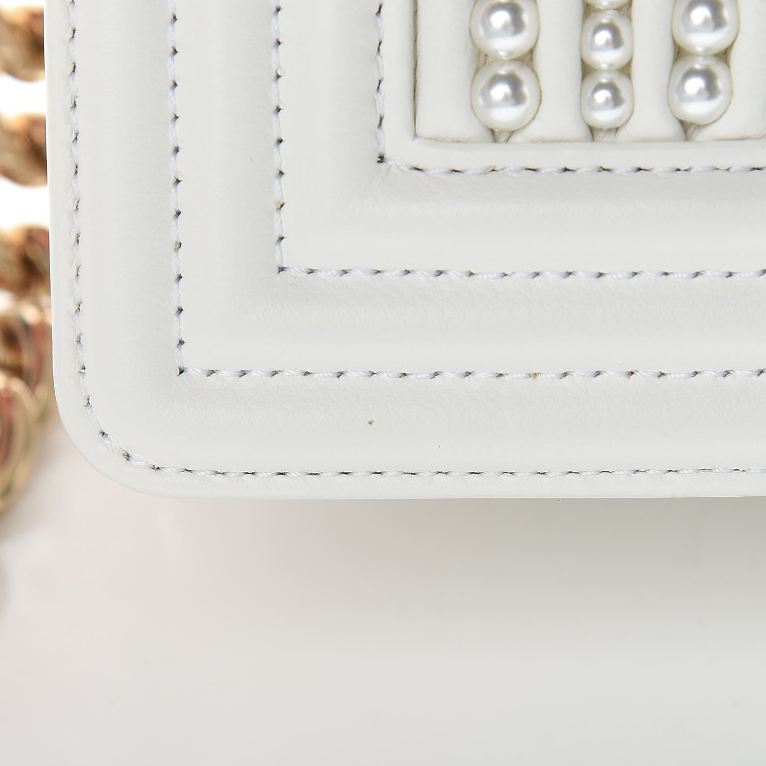 Chanel Calfskin Pearl Small Boy Flap White 14 of 16
