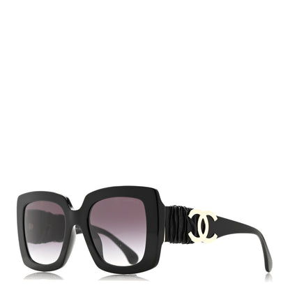 Chanel Acetate Calfskin Square Sunglasses 5474-Q-A Black 1 of 8