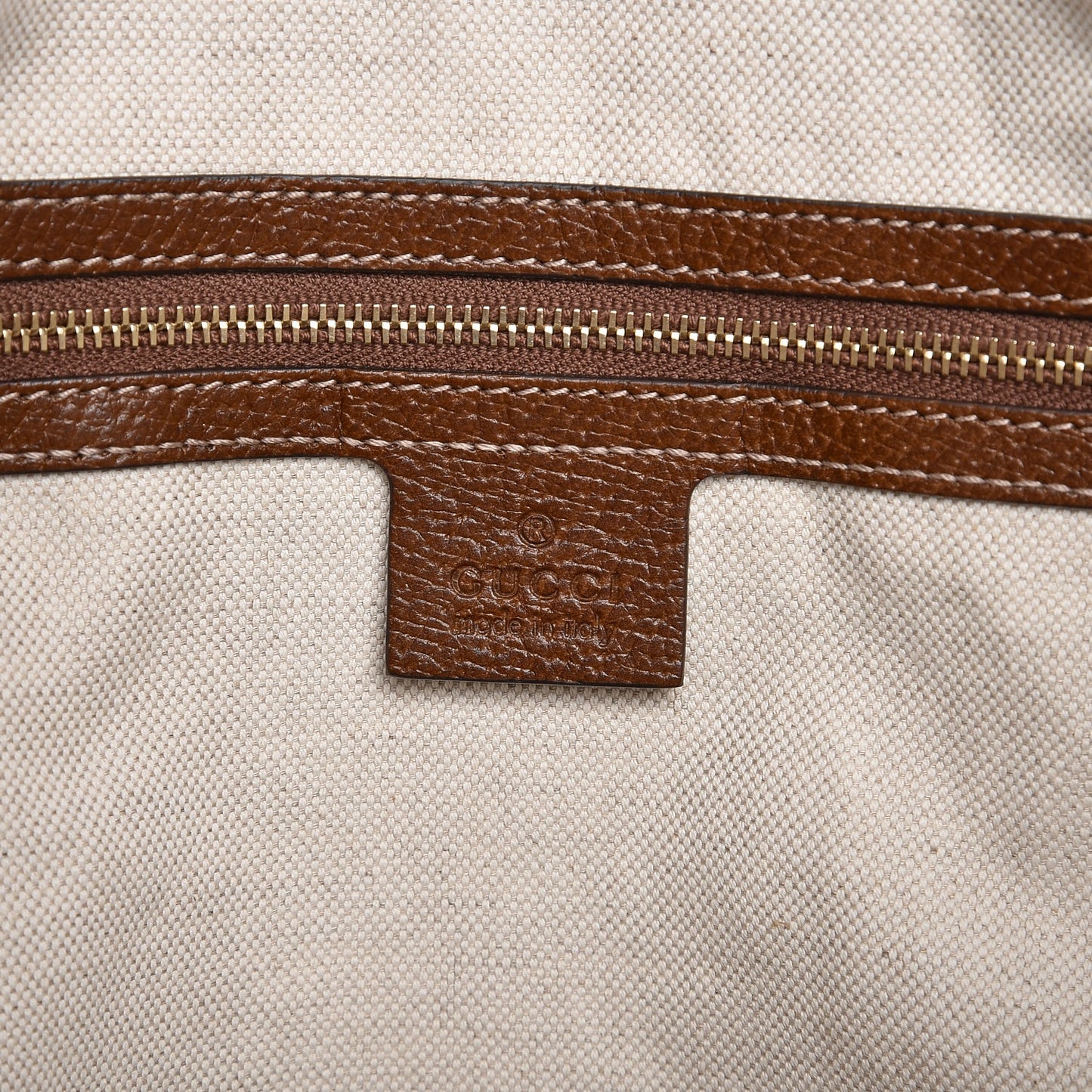 Monogram Textured Calfskin Large Bree Hobo Beige Ebony Nocciola